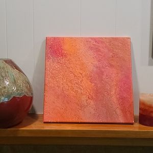 12"x12" HAND-MADE PAINT POUR